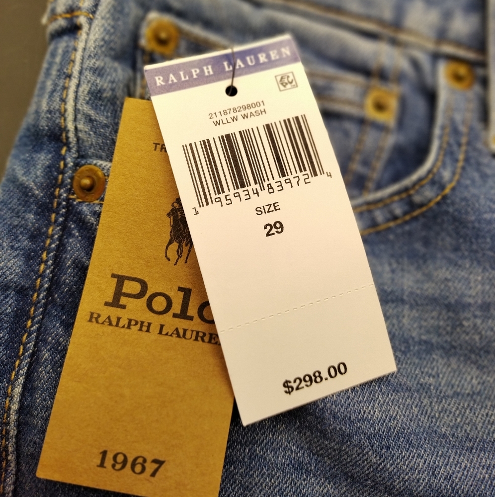 Ralph Lauren Light Blue Skinny Jeans with Tan Knee Patches - Picture 12 of 15